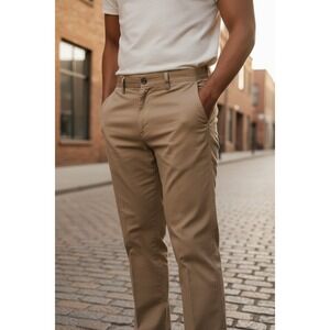 Tommy Bahama Mens Khaki Chino Pants Flat Front Straight Leg Size 36x32
